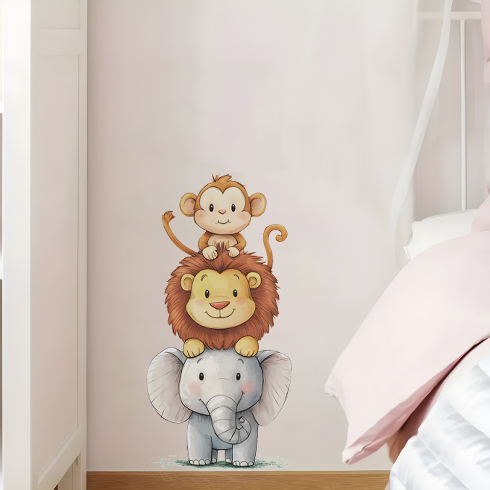 Baby Nursery Vinyl - Cute Forest Animals Wall Stickers for