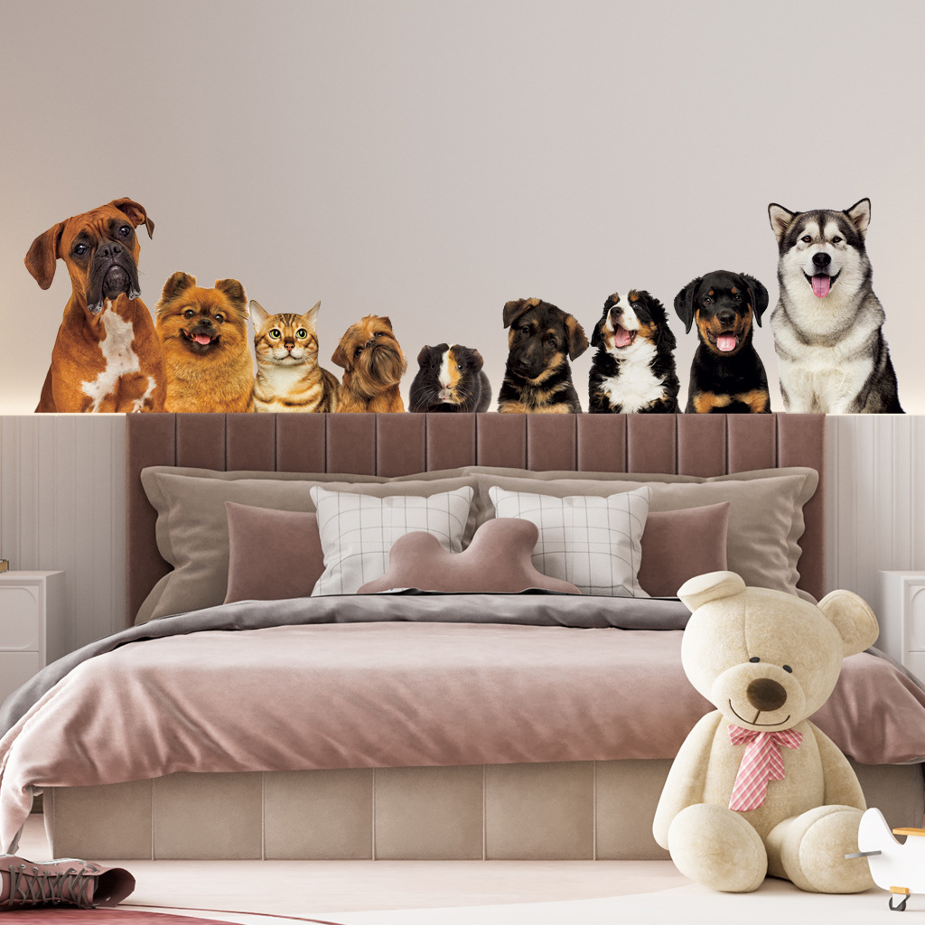 Baby Nursery Vinyl - C30# 9 Cute Cats And Dogs