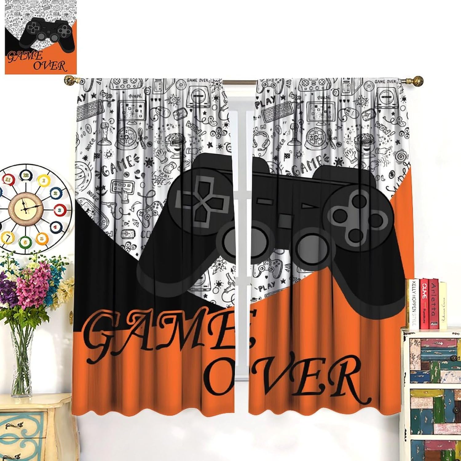 Baby Nursery Videos - Gamer Curtains Kids Boy Bedroom,Video Game