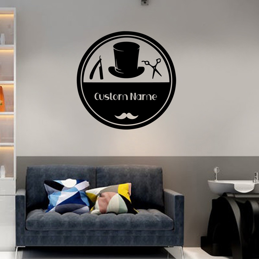 Wall Decal Nursery - 1PC Cute Hairdressing Customizable Name Nursery