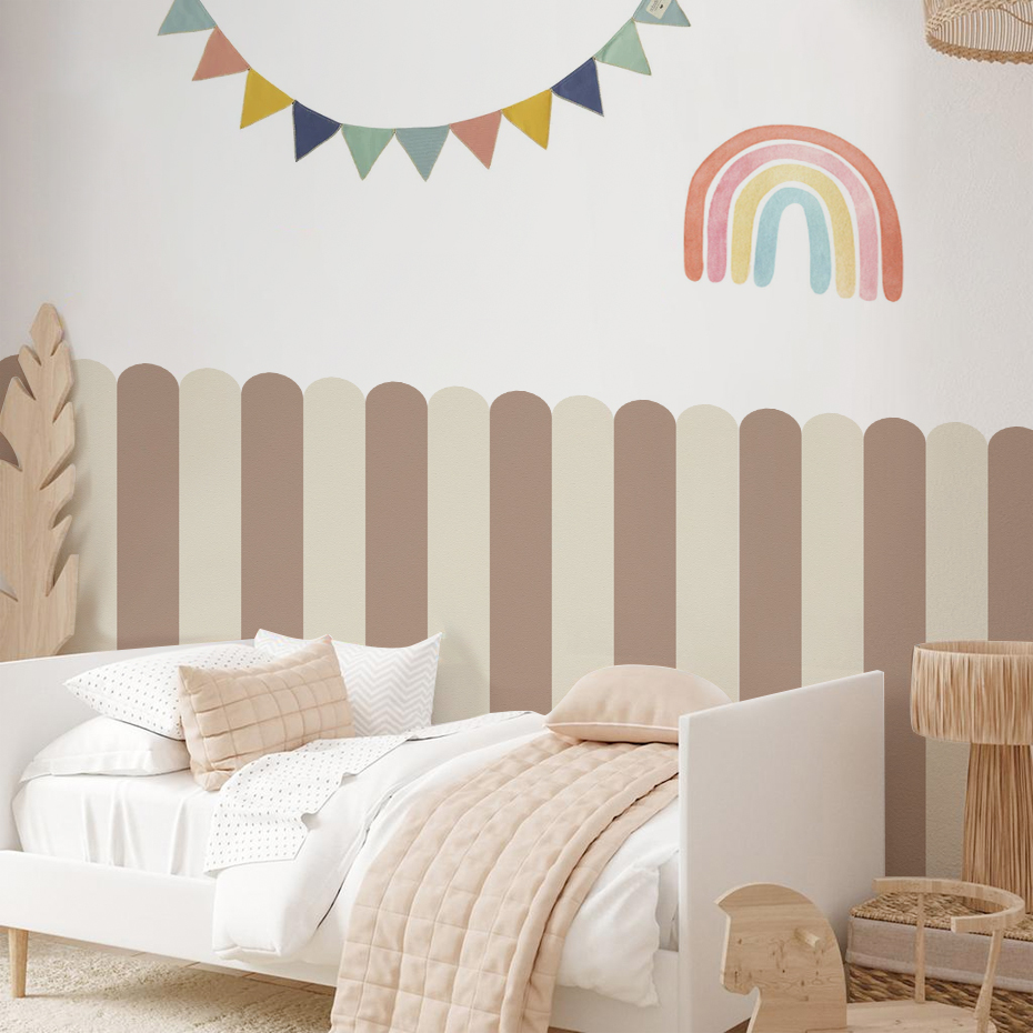 Wall Decal Nursery - Multicolor Vertical Striped Arc Wallpaper Nursery