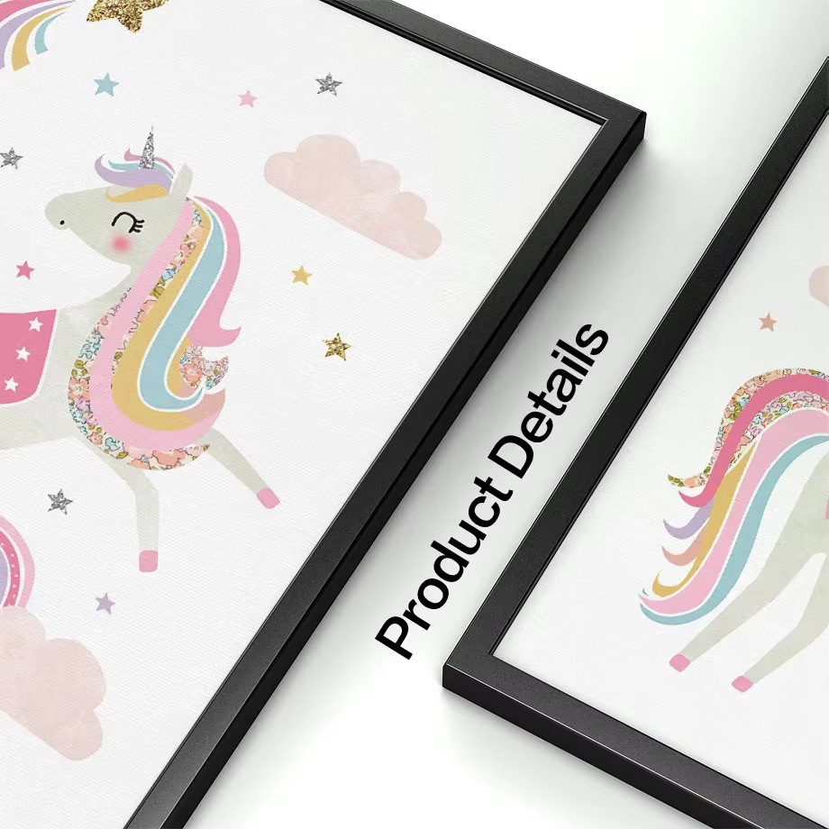 Pink Unicorn Rabbit Rainbow Cl - Baby Nursery Mirror 评论和价格