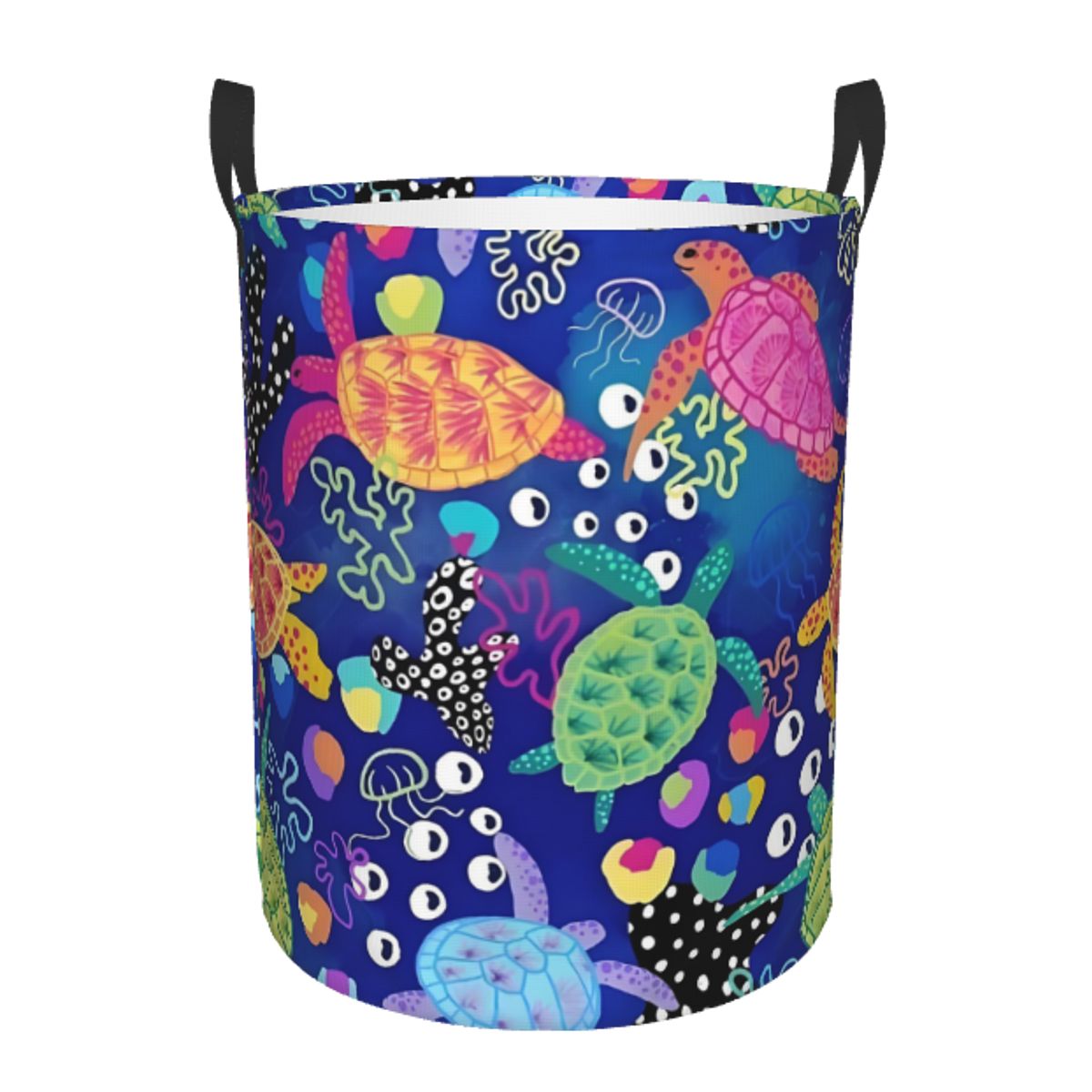 Custom Funny Colorful Sea Turt - Laundry Hamper Nursery 评论和价格