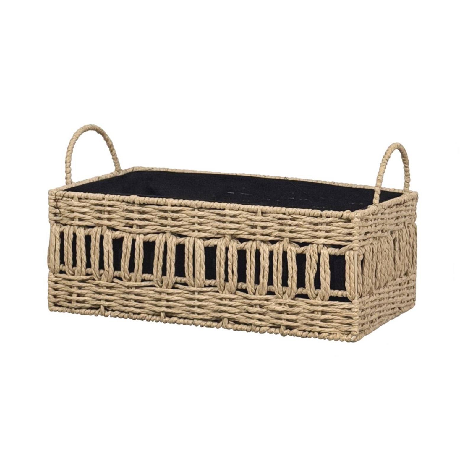 Woven Storage Basket with Hand - Baby Nursery Closet 评论和价格