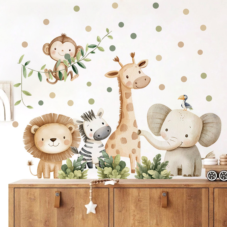 Boho Forest Animals Wall Stick - Baby Nursery Vinyl 评论和价格