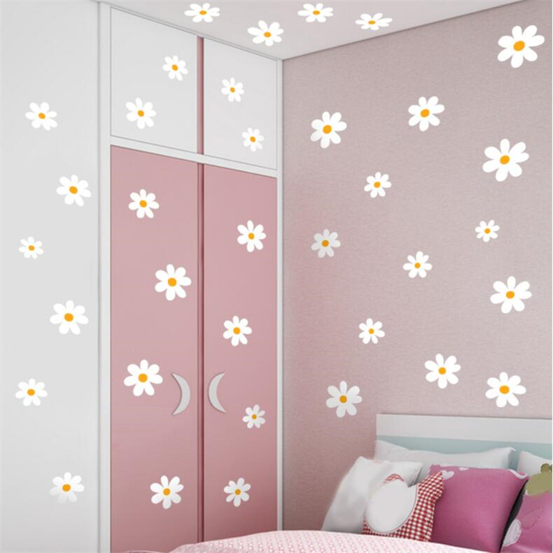 Floral Daisy Flower Wall Stick - Baby Nursery Plants 评论和价格