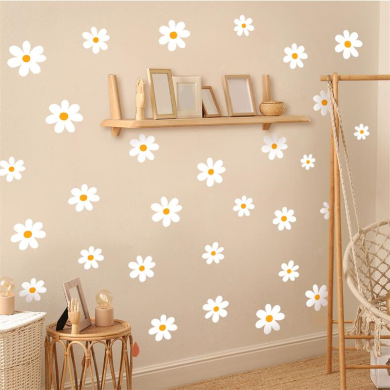 Floral Daisy Flower Wall Stick - Baby Nursery Plants 评论和价格