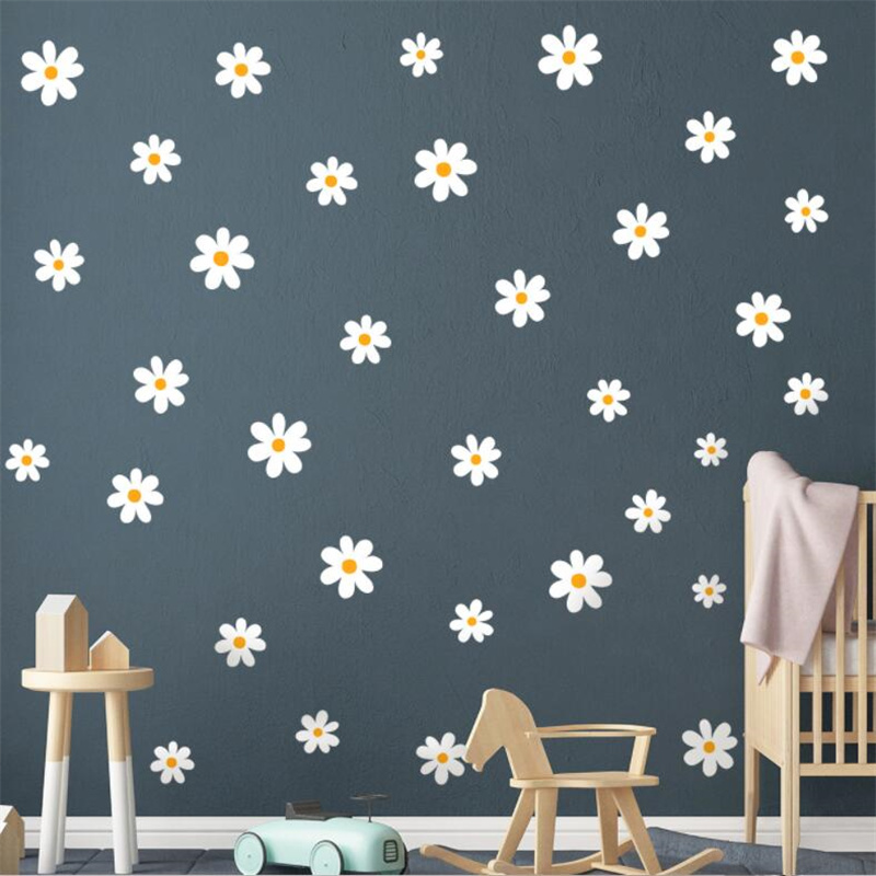 Floral Daisy Flower Wall Stick - Baby Nursery Plants 评论和价格