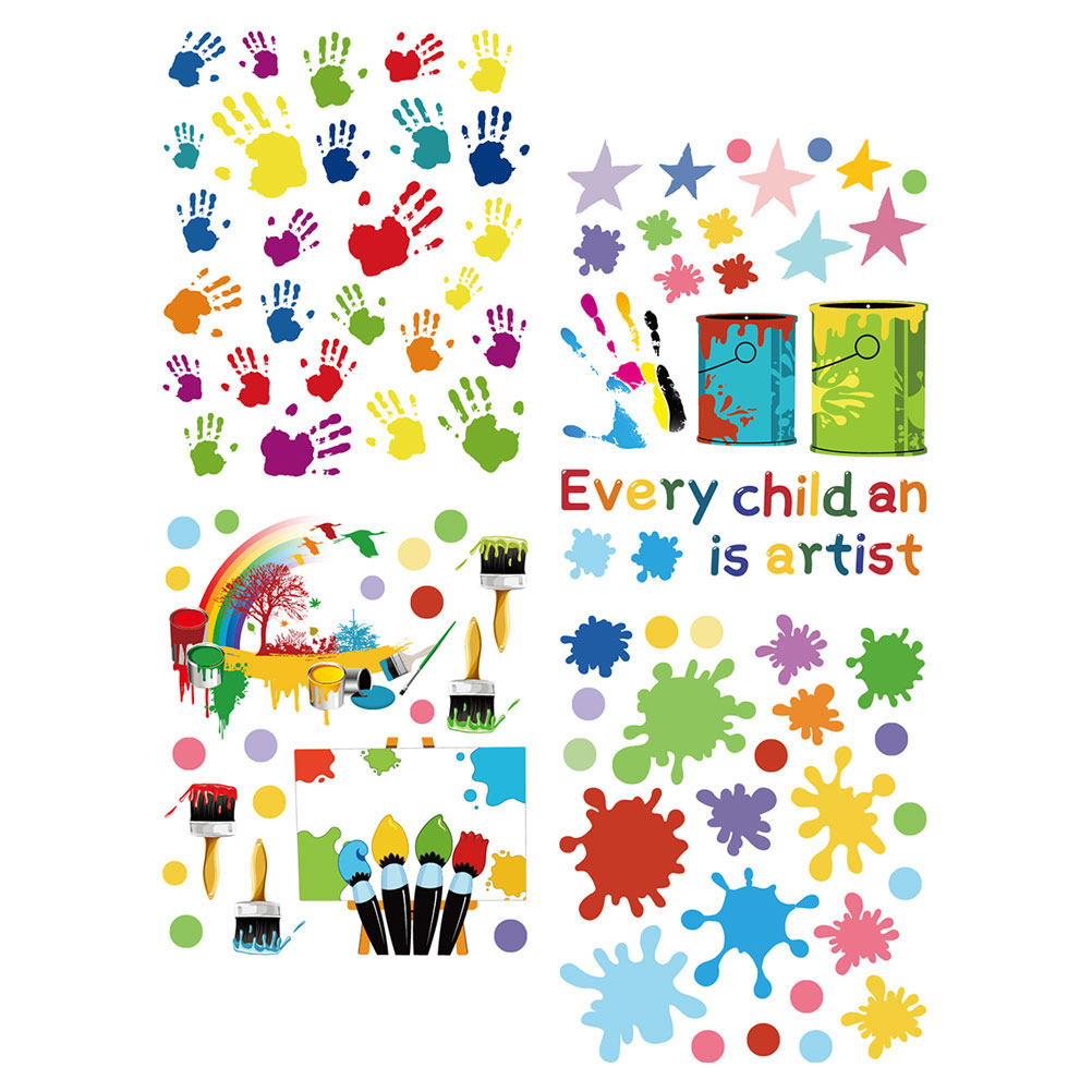 4 Sheets Wall Stickers Adorabl - Wall Decal Nursery 评论和价格