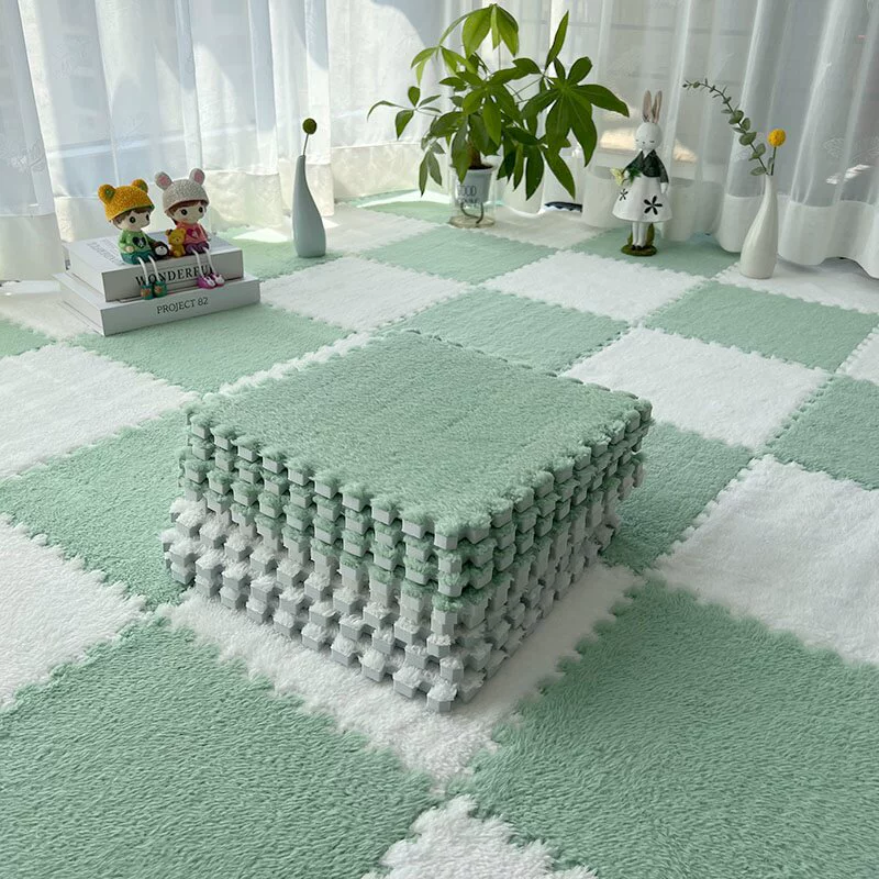 Soft Fluffy Puzzle Foam Floor  - Baby Nursery Carpet 评论和价格