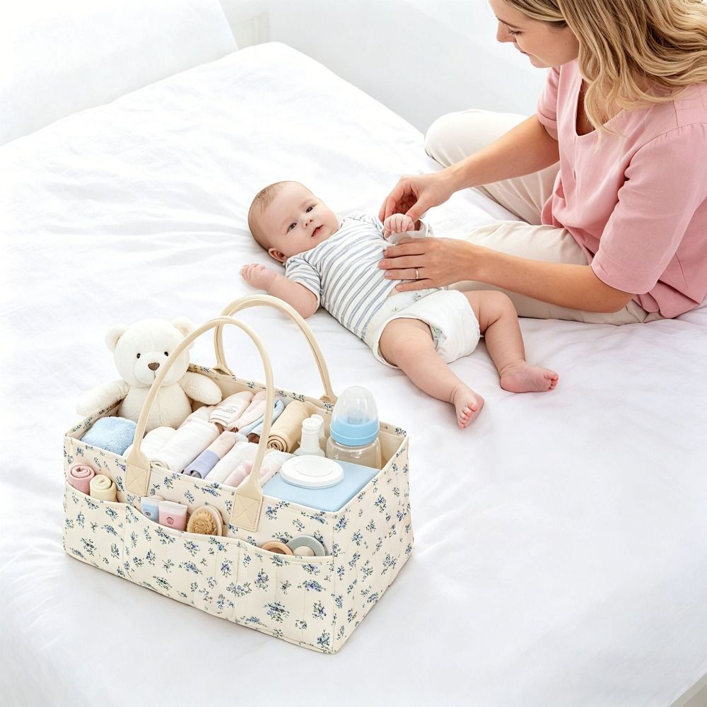 Floral Baby Diaper Caddy Organ - Baby Nursery Essentials 评论和价格