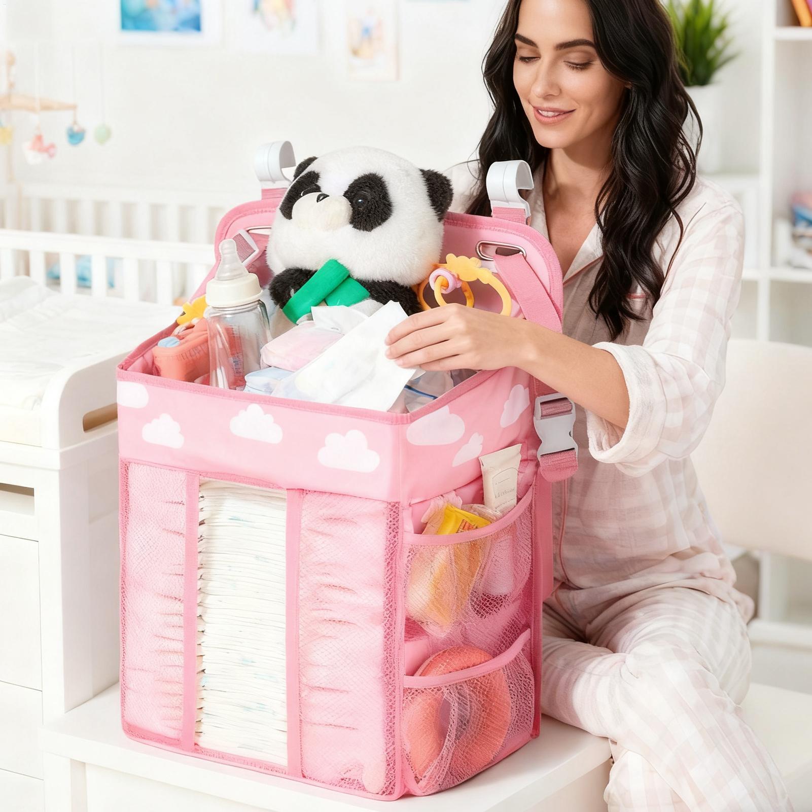 Crib Diaper Organizer Waterpro - Baby Nursery Organizer 评论和价格