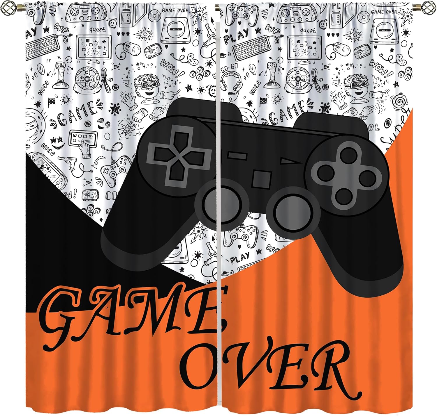 Gamer Curtains Kids Boy Bedroo - Baby Nursery Videos 评论和价格