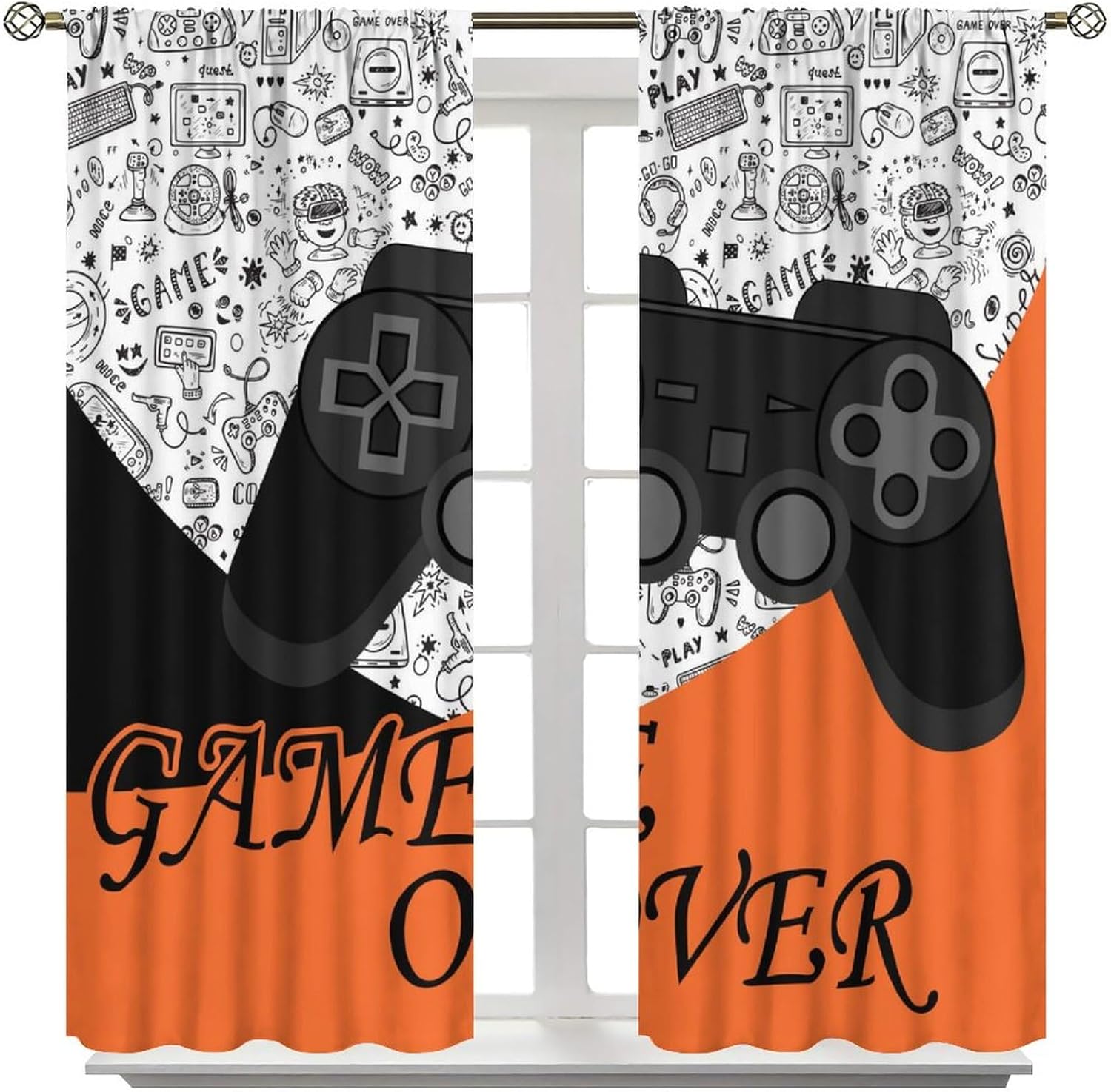Gamer Curtains Kids Boy Bedroo - Baby Nursery Videos 评论和价格