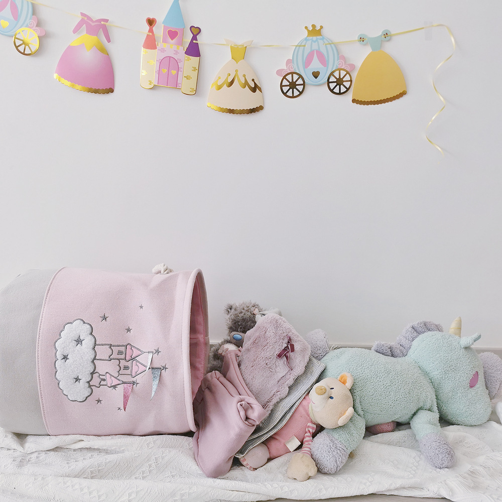 Large Pink Laundry Basket Kids - Laundry Hamper Nursery 评论和价格
