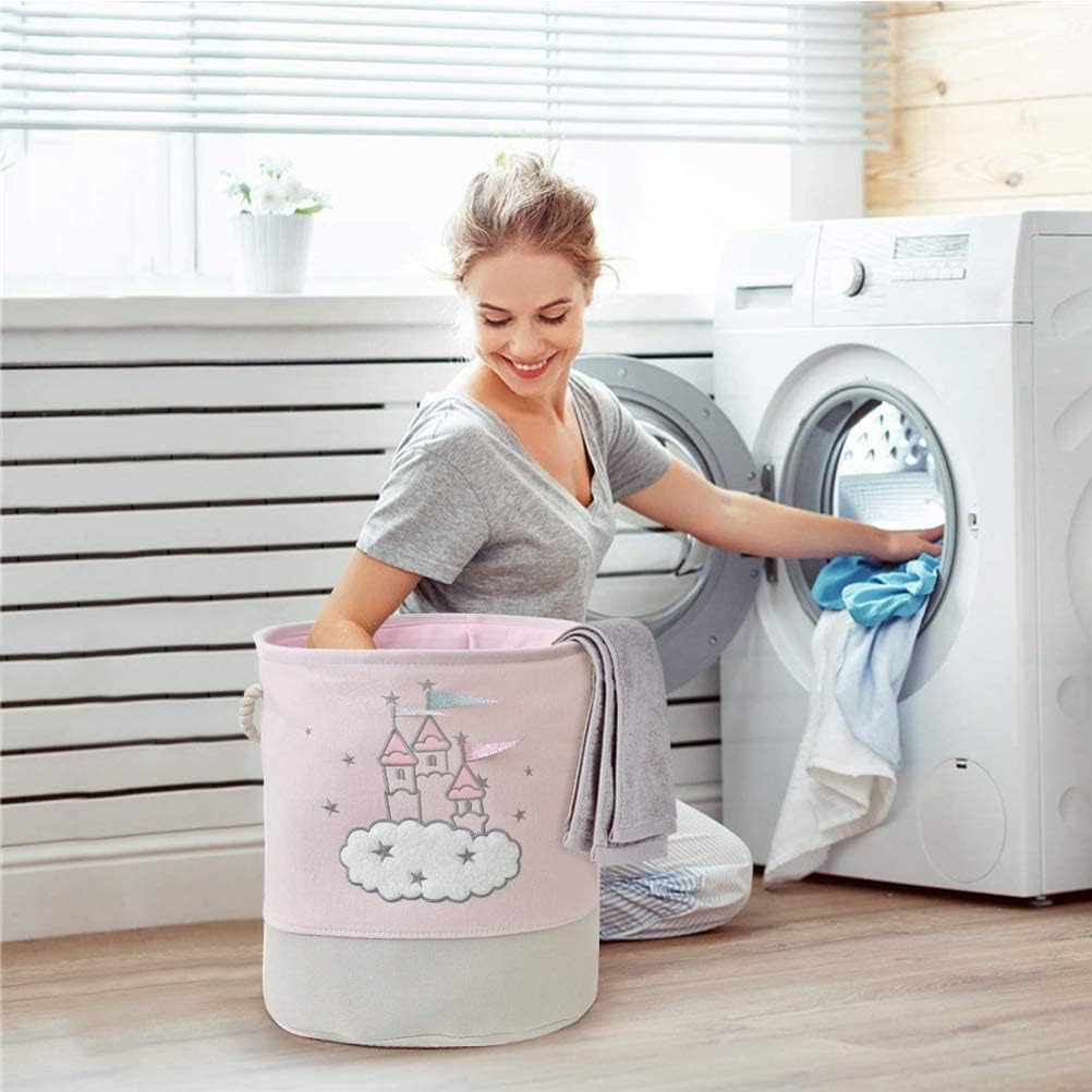 Large Pink Laundry Basket Kids - Laundry Hamper Nursery 评论和价格