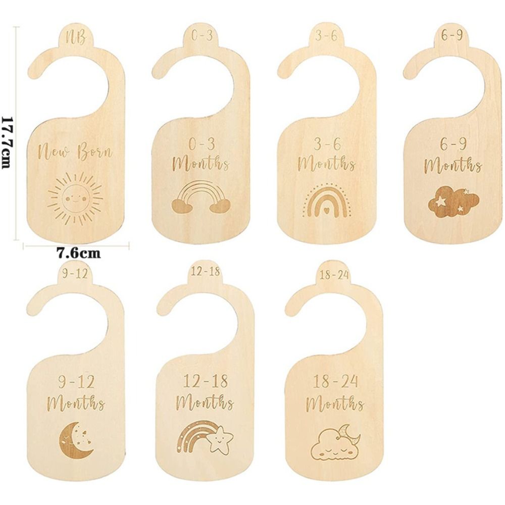 7/8Pcs Wood Baby Closet Divide - Baby Nursery Closet 评论和价格