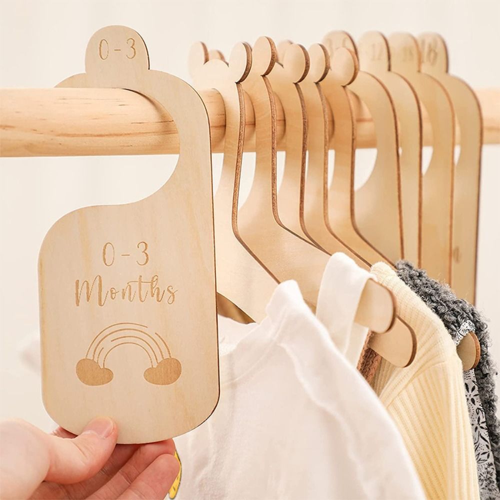 7/8Pcs Wood Baby Closet Divide - Baby Nursery Closet 评论和价格