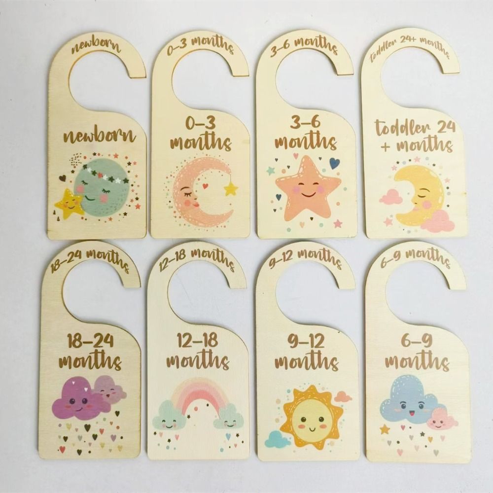 7/8Pcs Wood Baby Closet Divide - Baby Nursery Closet 评论和价格