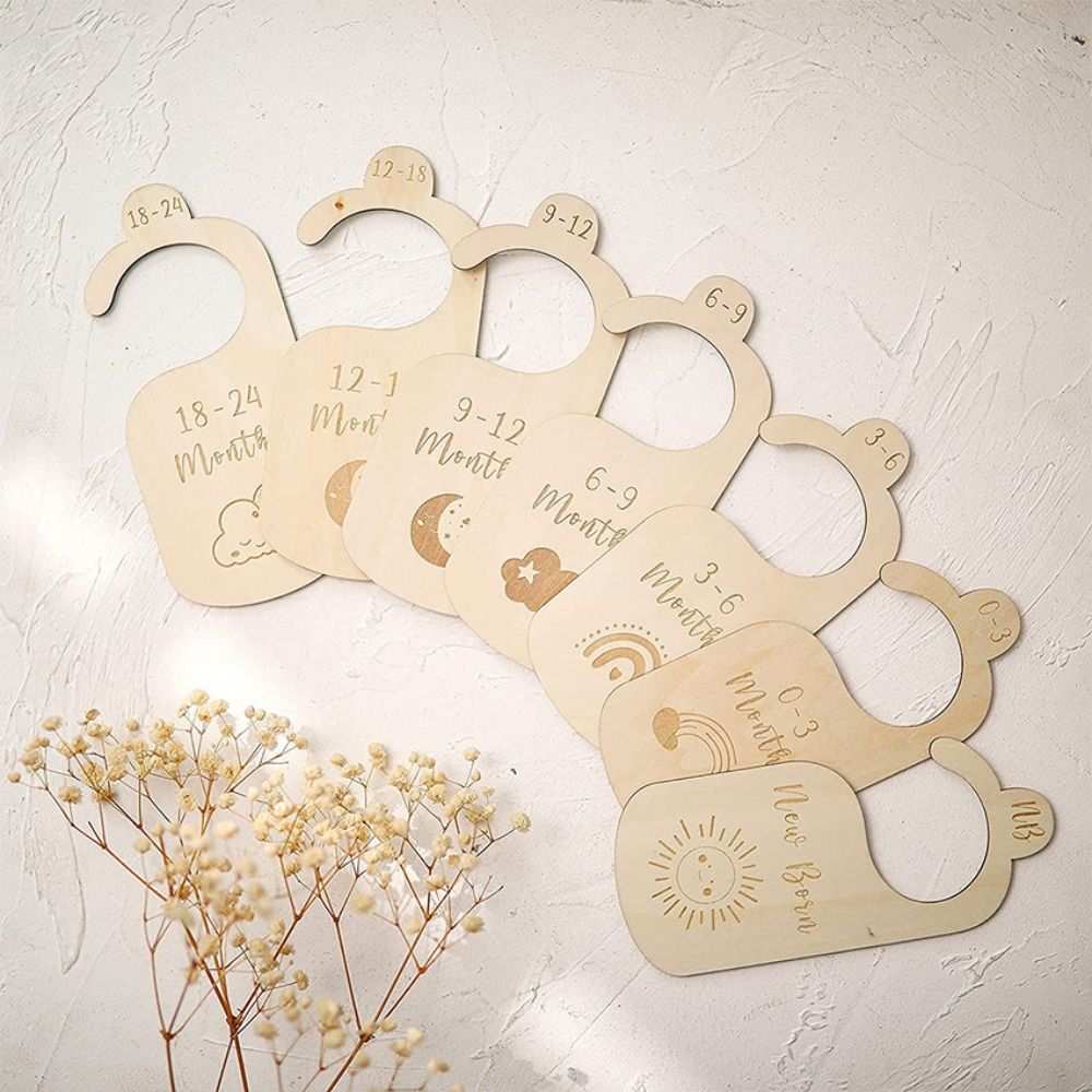 7/8Pcs Wood Baby Closet Divide - Baby Nursery Closet 评论和价格