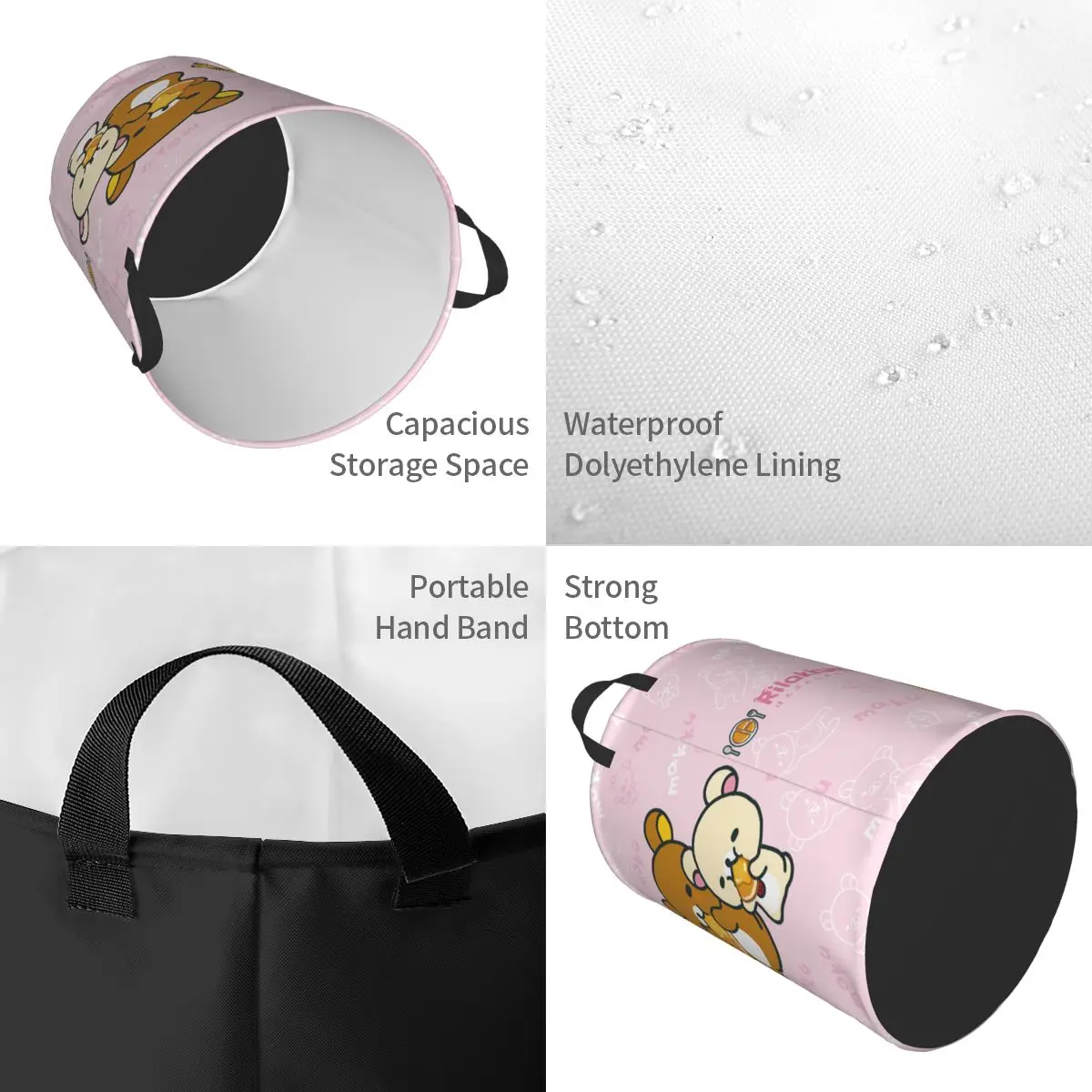 Kawaii Cartoon Rilakkuma Bear  - Laundry Hamper Nursery 评论和价格