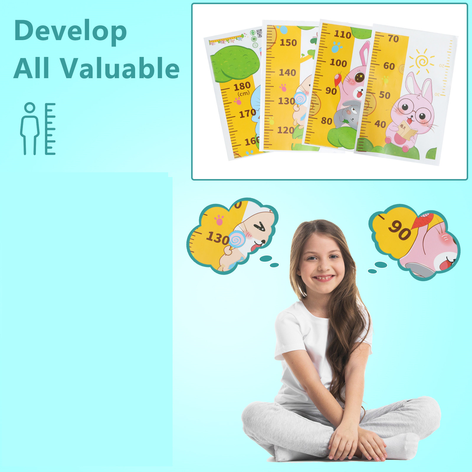 PVC Kids Wall Sticker Removabl - Wall Decal Nursery 评论和价格