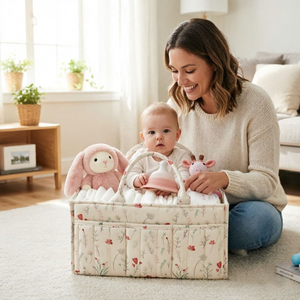 Floral Baby Diaper Caddy Organ - Baby Nursery Essentials 评论和价格