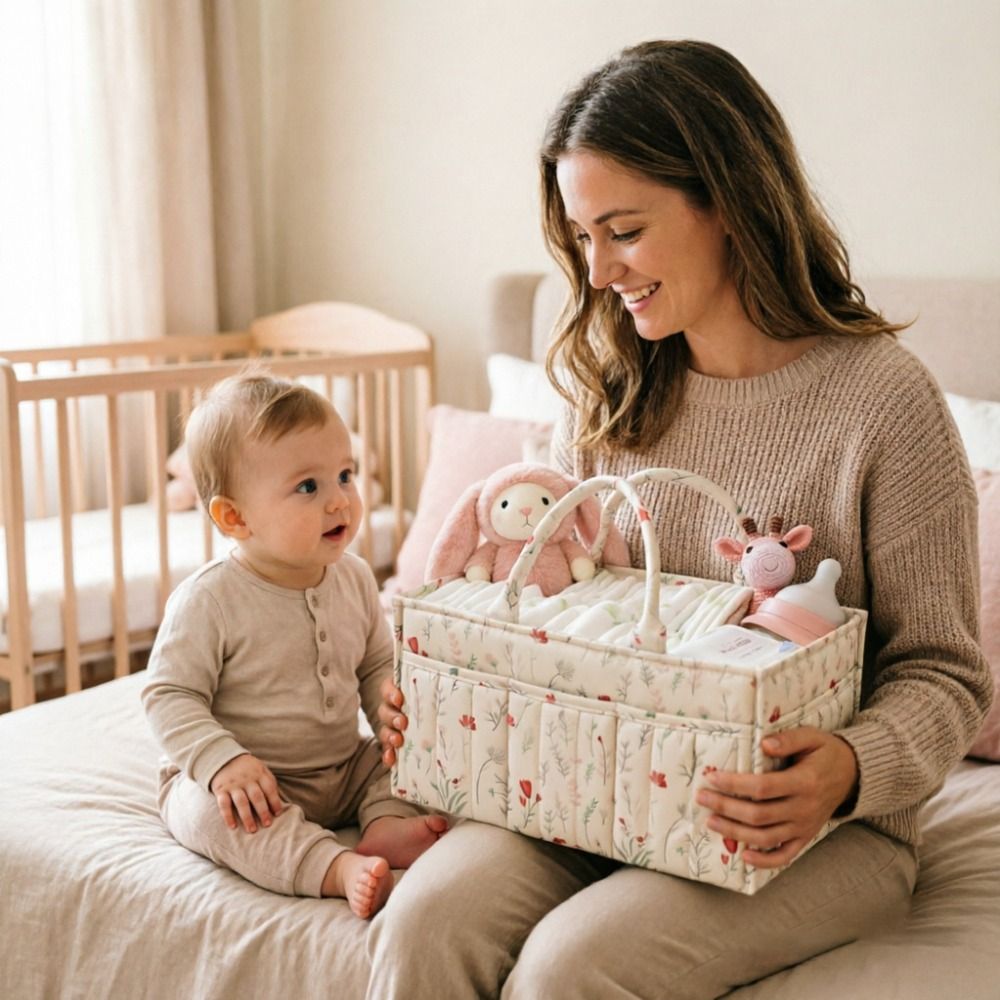 Floral Baby Diaper Caddy Organ - Baby Nursery Essentials 评论和价格