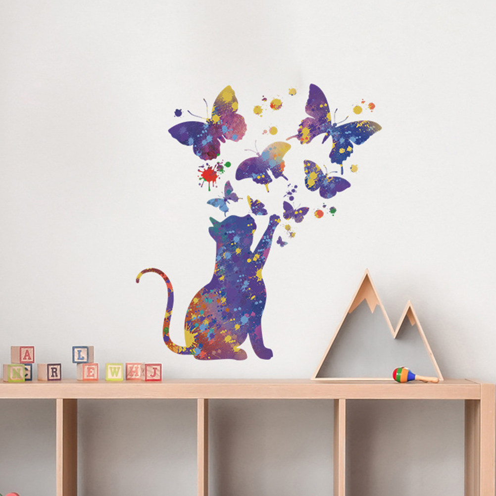 2 Sheets Cat Decal for Wall Bu - Wall Decal Nursery 评论和价格