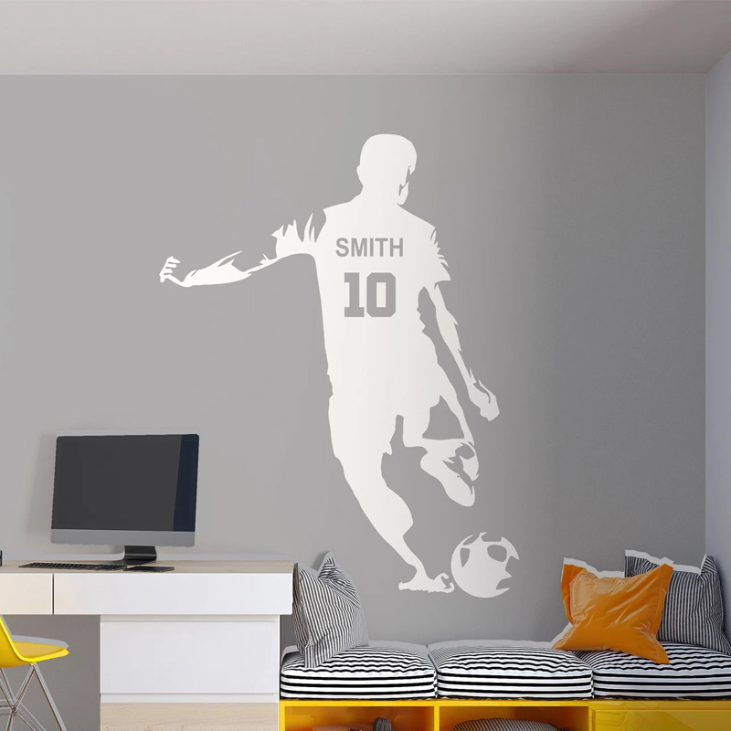 Personalized Soccer Player Nam - Baby Nursery Vinyl 评论和价格