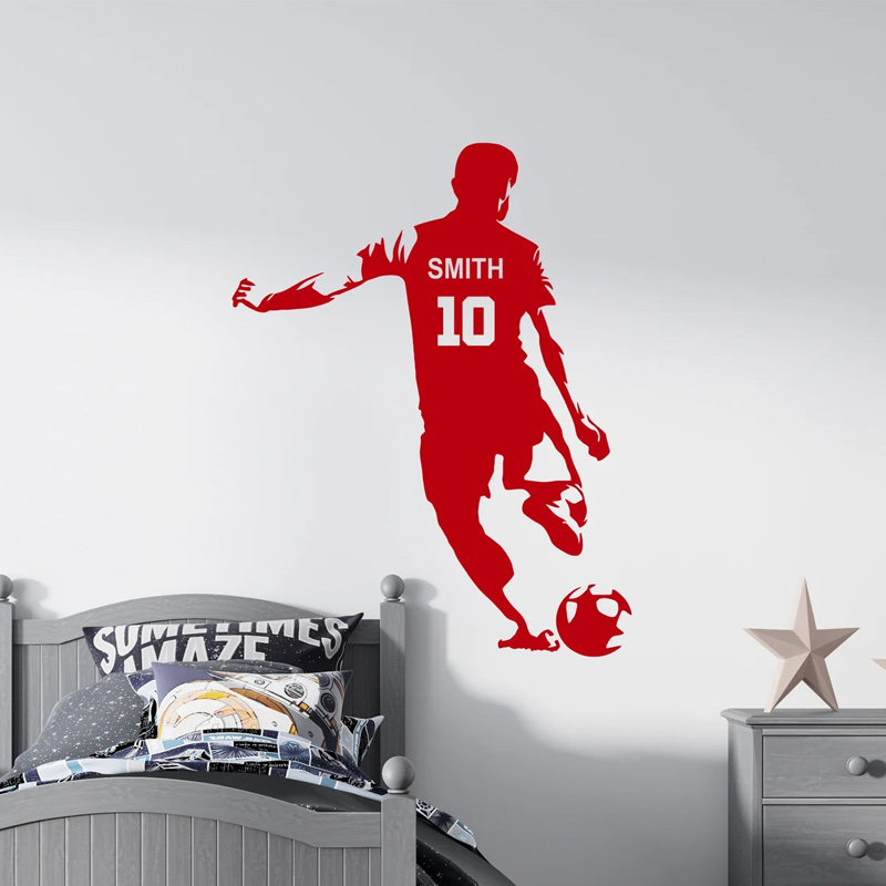 Personalized Soccer Player Nam - Baby Nursery Vinyl 评论和价格
