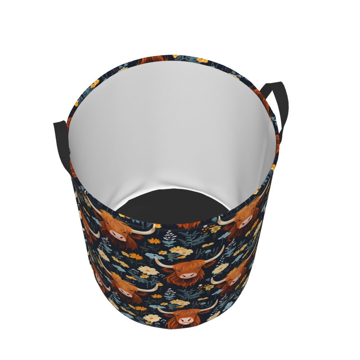 Floral Highland Cows Laundry B - Laundry Hamper Nursery 评论和价格