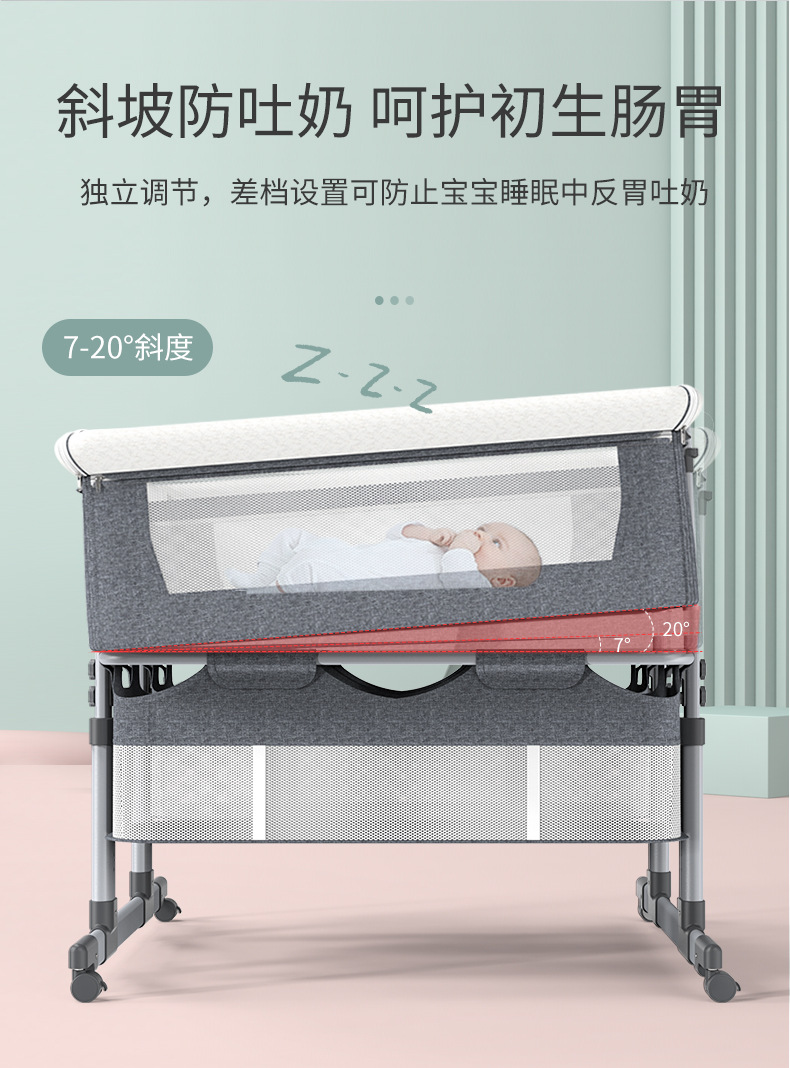 Portable Twin Baby Crib Remova - Baby Nursery With Queen Bed 评论和价格