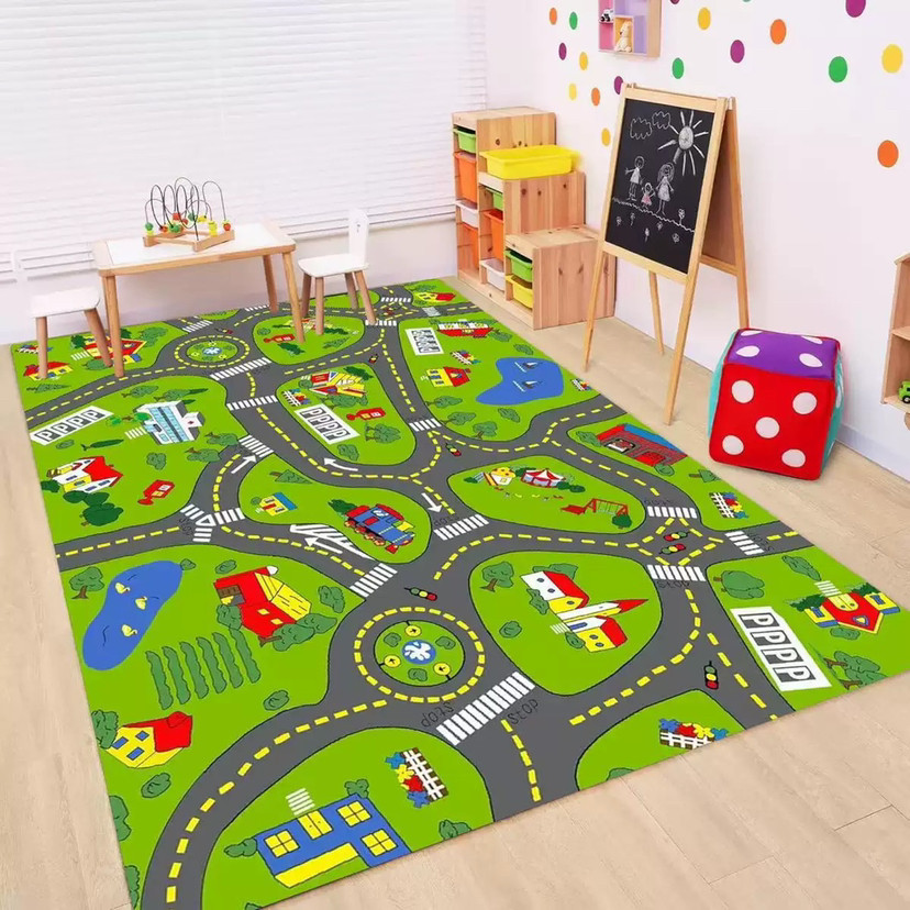 Kids Road Traffic Carpet Carto - Baby Nursery Carpet 评论和价格