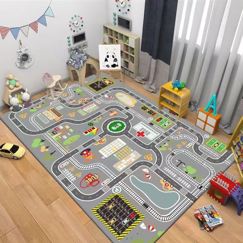 Kids Road Traffic Carpet Carto - Baby Nursery Carpet 评论和价格