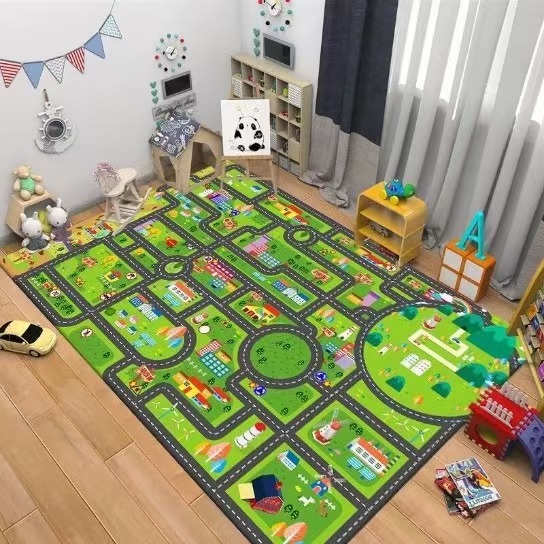 Kids Road Traffic Carpet Carto - Baby Nursery Carpet 评论和价格