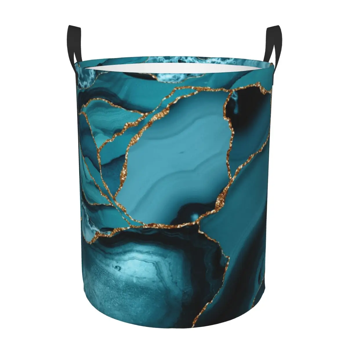 Custom Teal And Gold Marble La - Baby Nursery Hamper 评论和价格