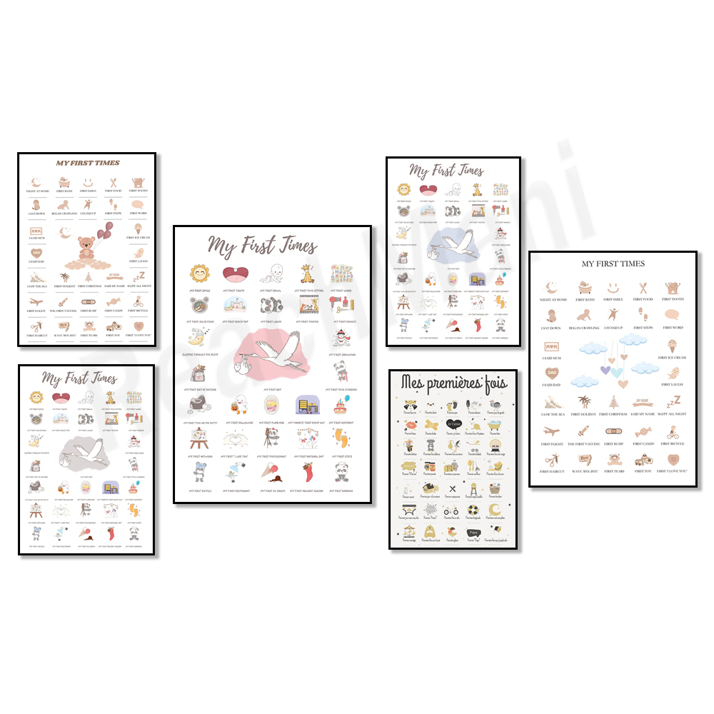 First time baby posters, poste - Baby Nursery Mirror 评论和价格