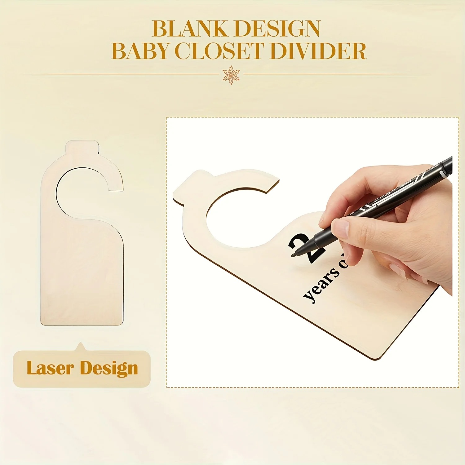 10 Pcs Blank Wooden Closet Div - Baby Nursery Closet 评论和价格