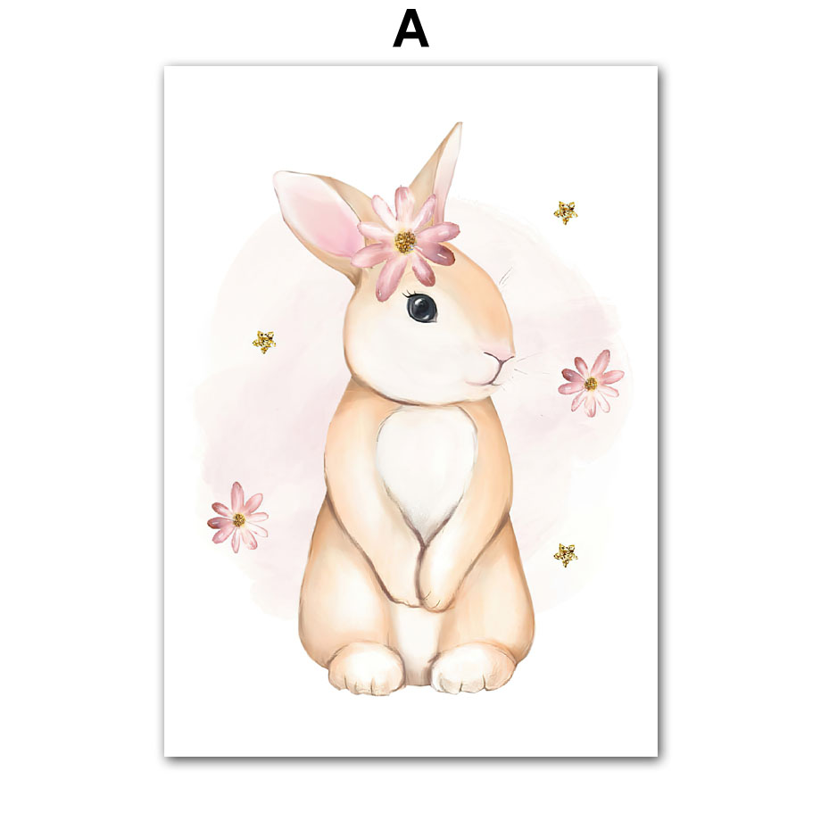 Cute Watercolor Rabbit Rainbow - Baby Nursery Mirror 评论和价格