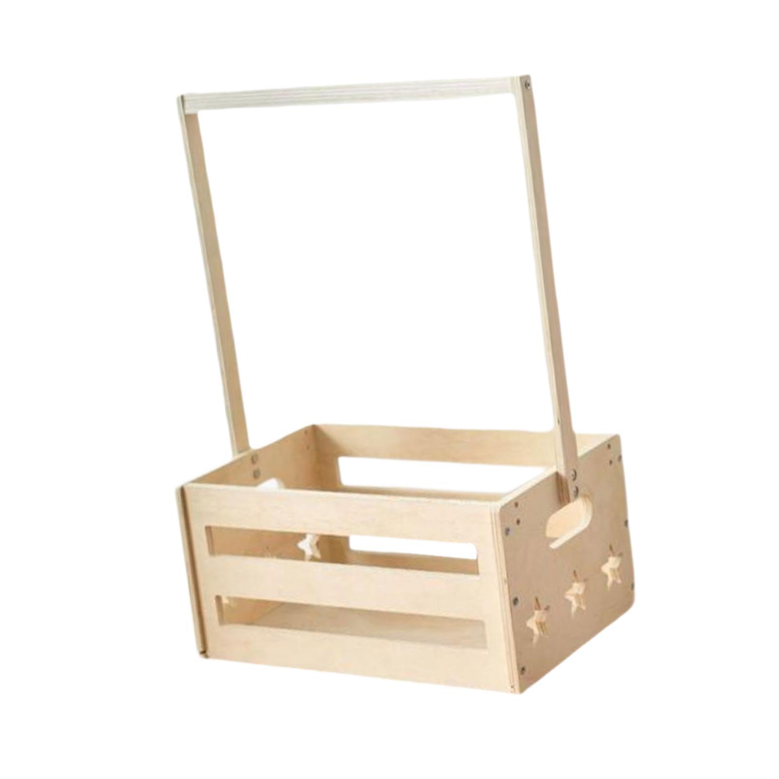 Wooden Storage Basket with Han - Baby Nursery Closet 评论和价格