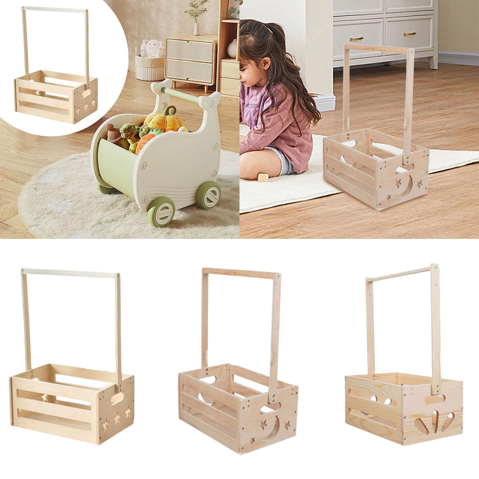 Wooden Storage Basket with Han - Baby Nursery Closet 评论和价格