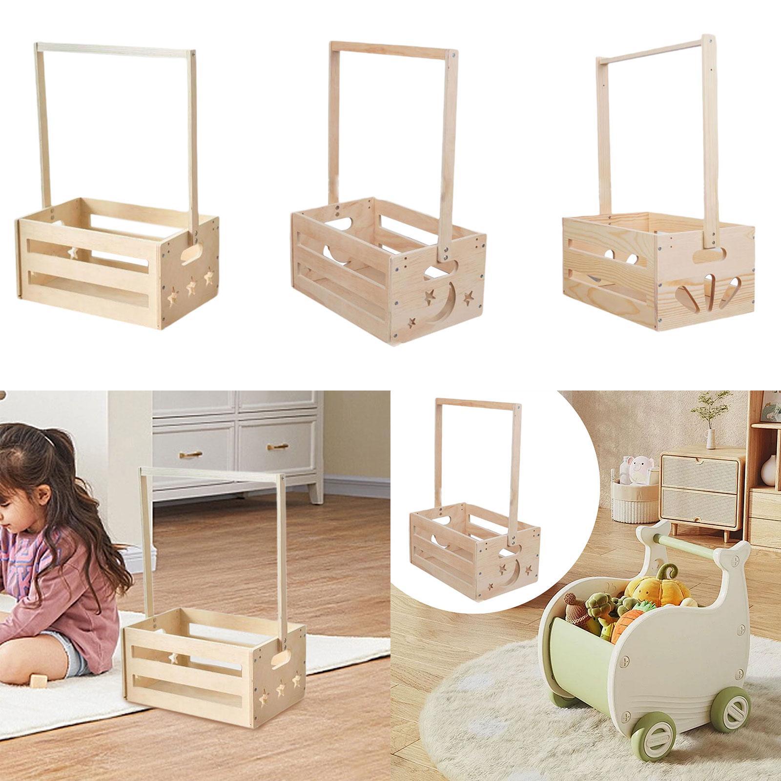 Wooden Storage Basket with Han - Baby Nursery Closet 评论和价格