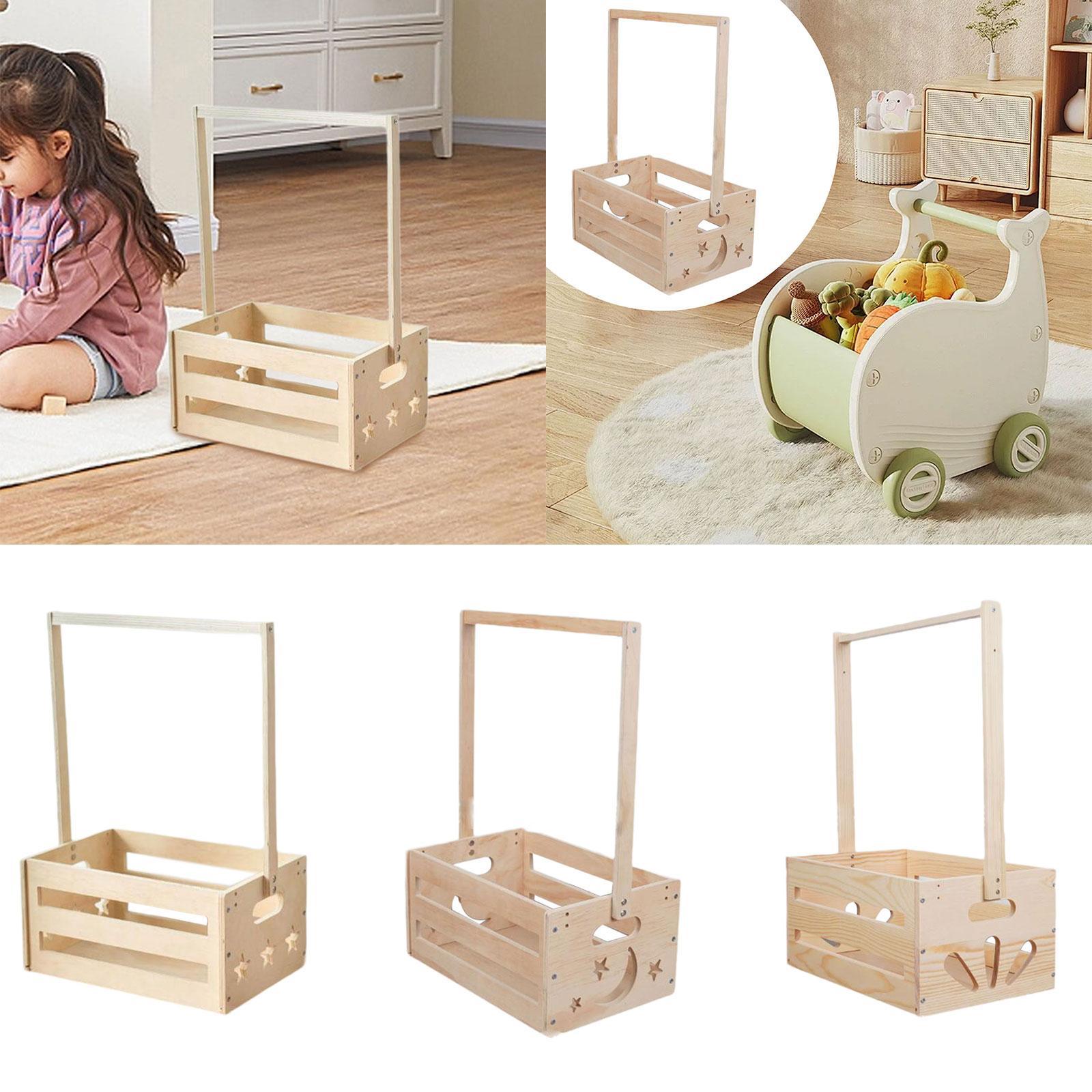 Wooden Storage Basket with Han - Baby Nursery Closet 评论和价格