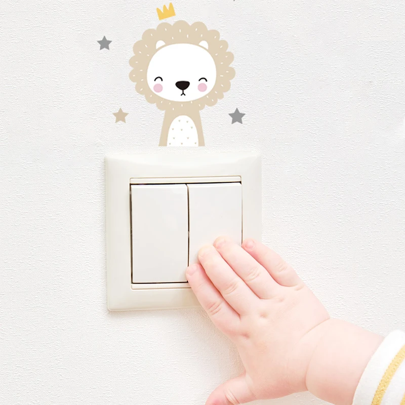 6 pcs boho-style cheerful anim - Wall Decal Nursery 评论和价格