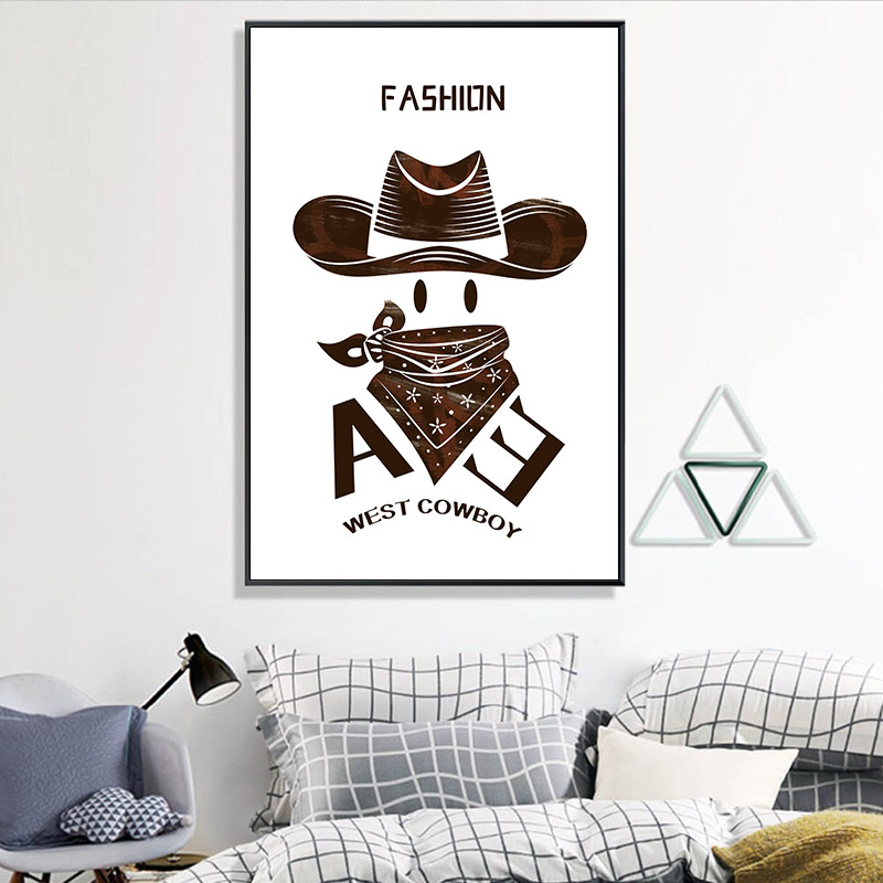 Child Room Cartoon Western Cow - Baby Nursery Mirror 评论和价格