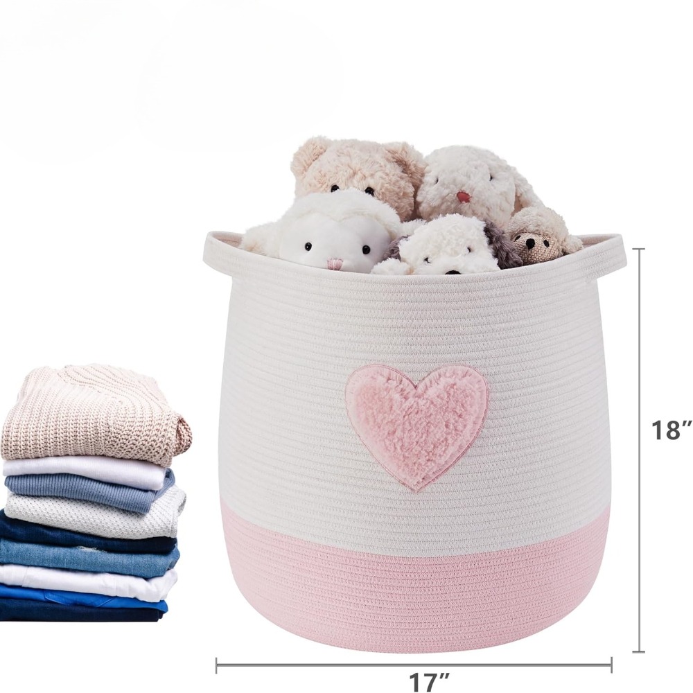 Pink Laundry Basket Hamper for - Laundry Hamper Nursery 评论和价格