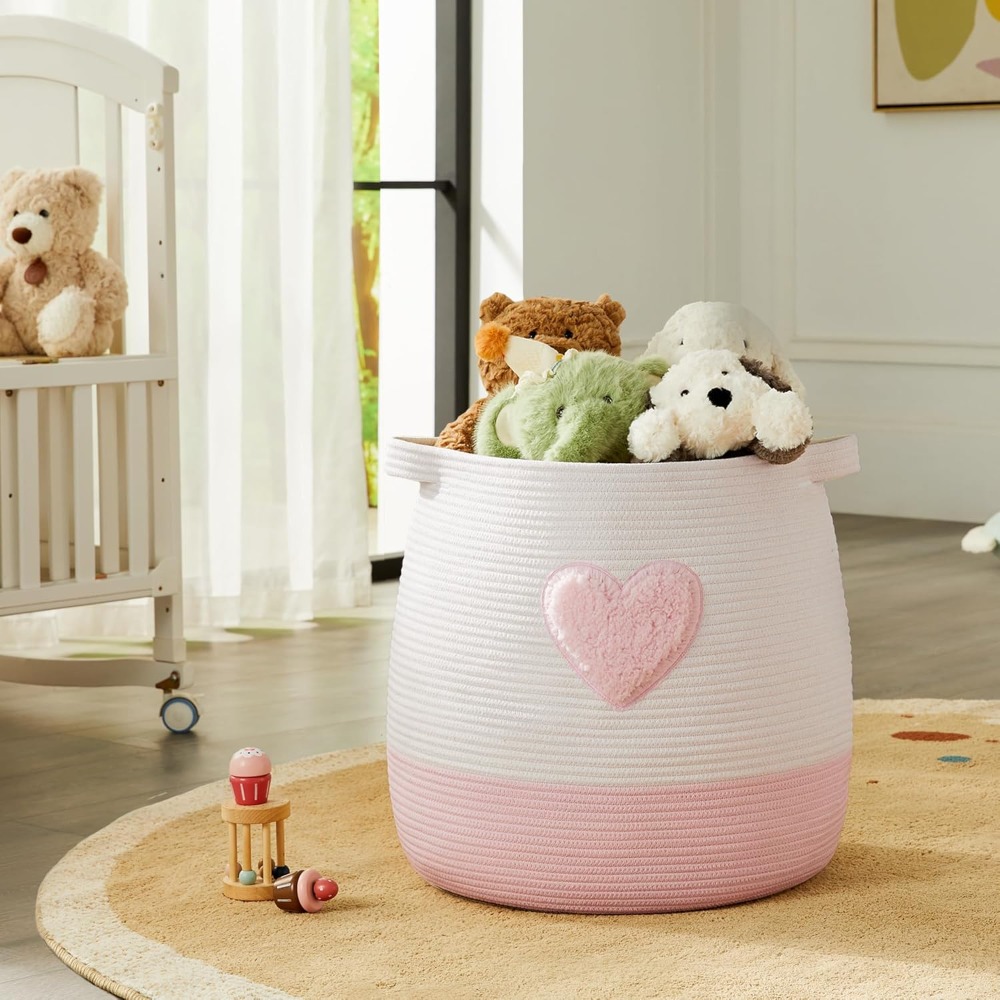 Pink Laundry Basket Hamper for - Laundry Hamper Nursery 评论和价格