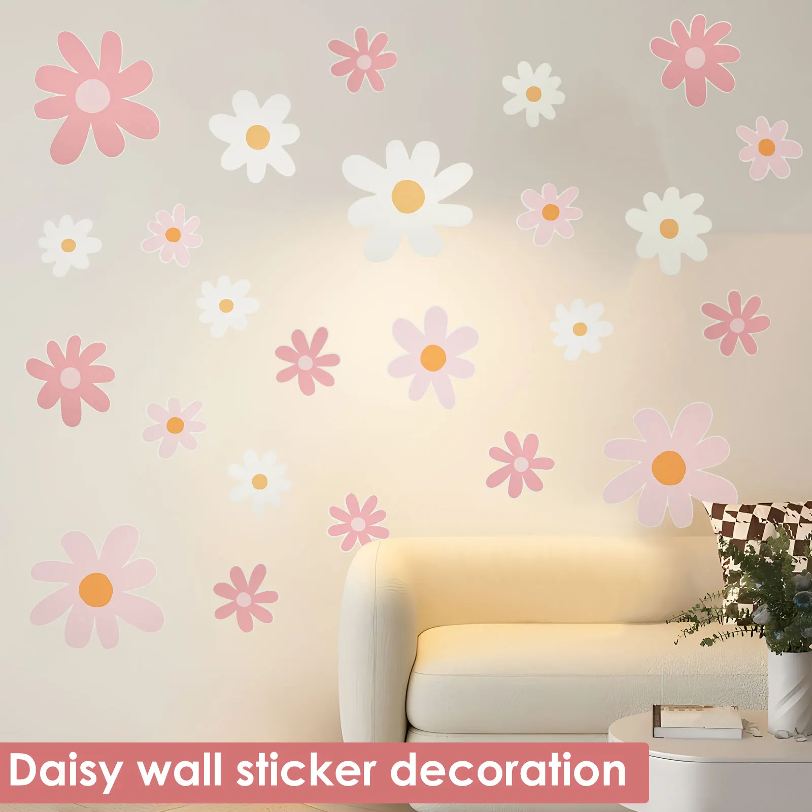 12 Sheets Cute Daisy Floral Wa - Baby Nursery Plants 评论和价格