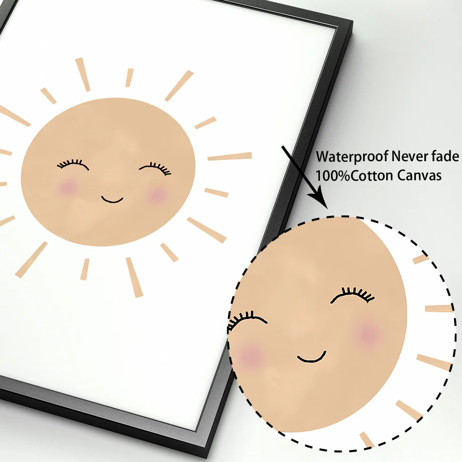 Boho Rabbit Flower Sun Rainbow - Baby Nursery Mirror 评论和价格